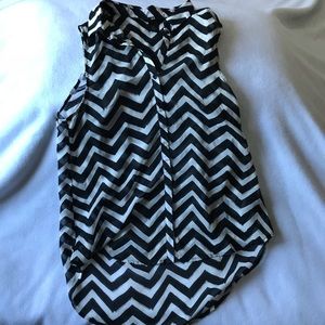 Black & White Chevron Tank
